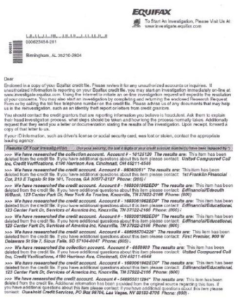 equifax credit dispute success equifax credit dispute success