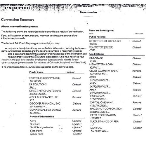 experian credit repair example experian credit repair example